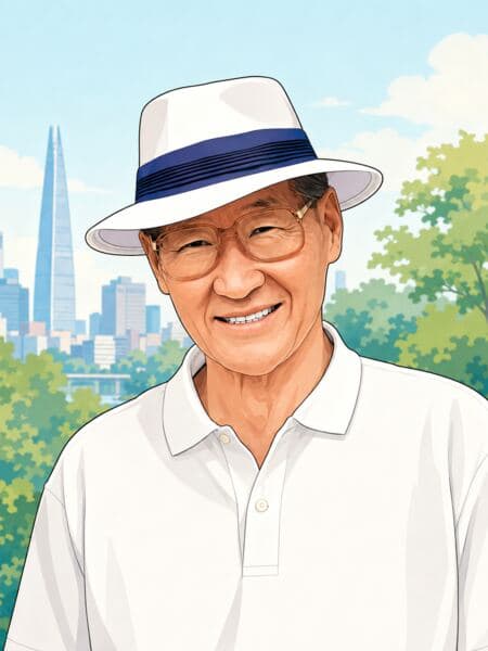 정주영 기업인 일러스트